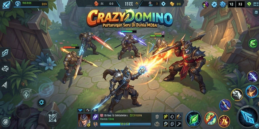 Tangkapan layar menunjukkan pertarungan seru di arena MOBA.