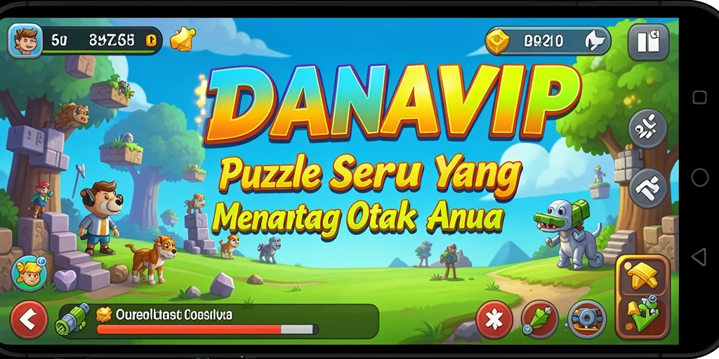 Screenshot gameplay DANAVIP yang menampilkan tantangan puzzle menarik.