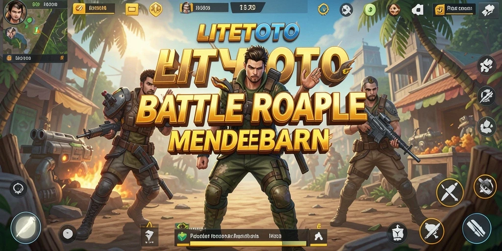Gameplay LITETOTO yang seru dalam pertempuran Battle Royale.
