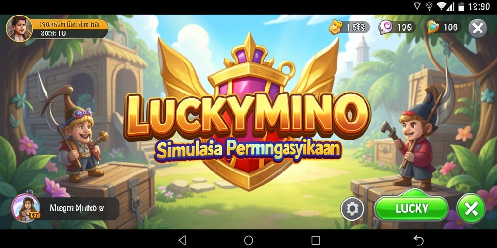 Tampilan gameplay <strong>LUCKYMINO</strong> dengan berbagai fitur simulasi yang mengasyikkan.