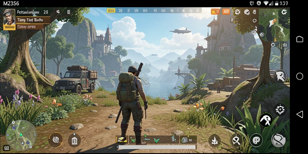 Tampilan gameplay MZ356 yang menonjolkan kekayaan dunia terbuka.