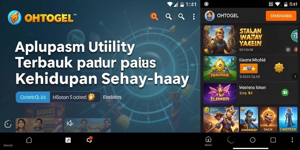 Screenshot aplikasi OHTOGEL menampilkan antarmuka pengguna yang ramah.