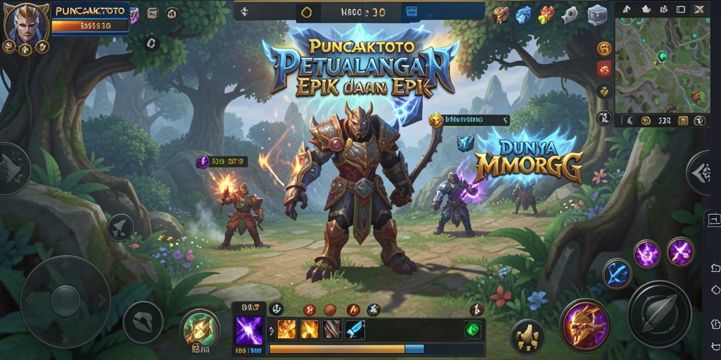 Tampilan gameplay PUNCAKTOTO yang menakjubkan dengan grafik yang memukau.