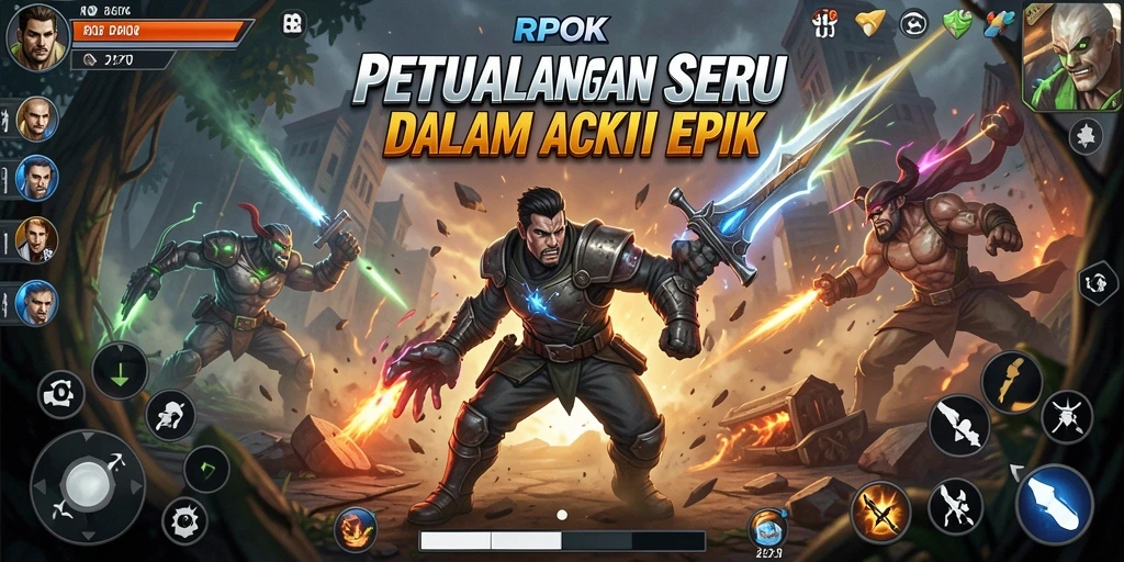 Tampilan aksi mendebarkan dalam gameplay RPOK dengan grafis yang mengesankan.