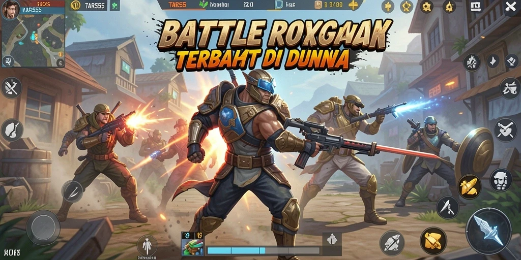 TAR555 menampilkan gameplay Battle Royale yang mendebarkan dengan pertarungan taktis antar pemain.
