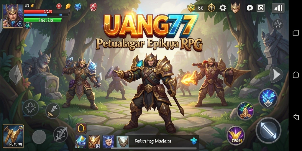 Tampilan gameplay UANG77 yang penuh aksi dan petualangan.