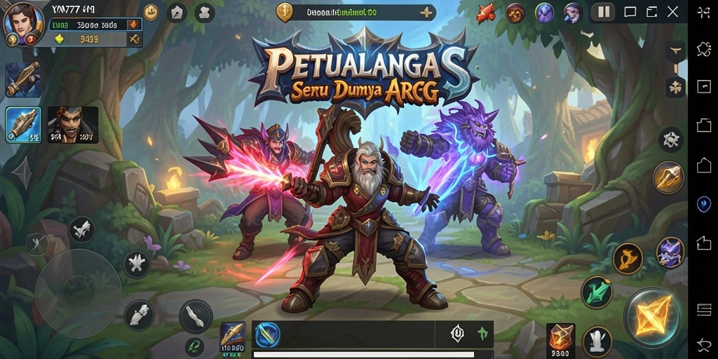 Tampilan gameplay seru dan menantang di dunia ARPG YN777.
